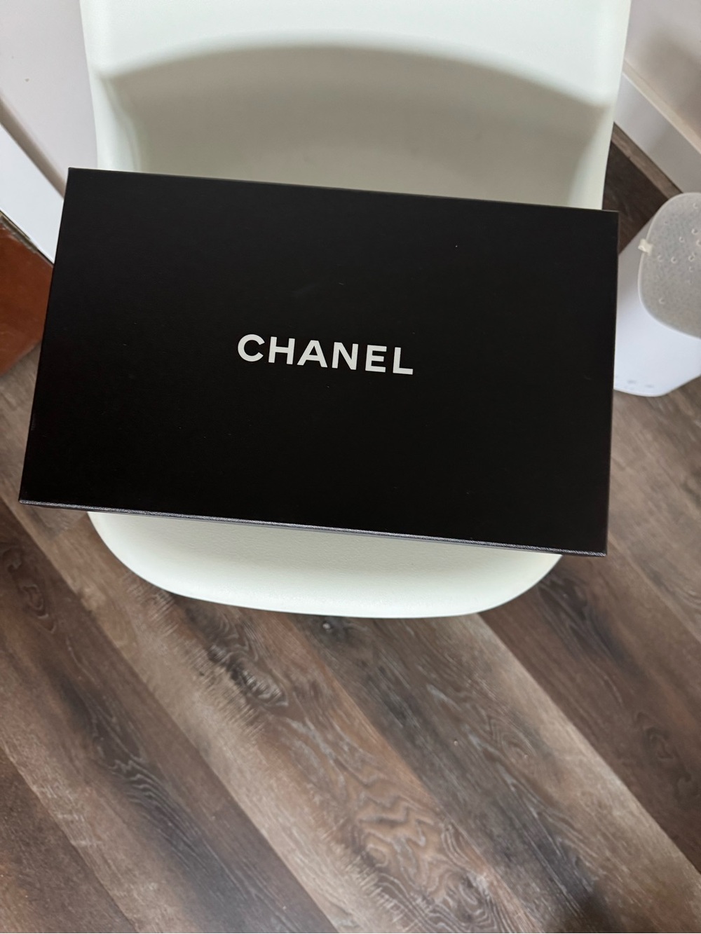 CHANEL Black Box with White Logo